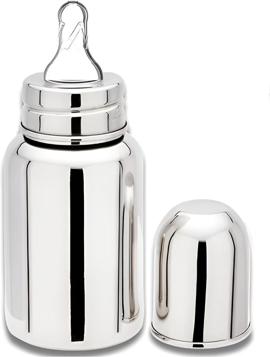 Baby Stainless Steel Feeding Bottle Silicone Teat Nipple Advance Anti Colic Valv - 140 ml-image-28