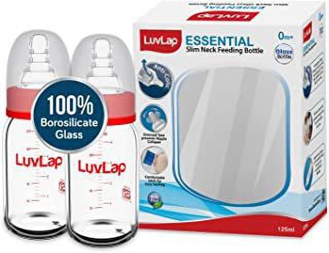 luvlap Glass Feeding Bottle, New Born/Infants/Toddler Upto 3 Years, 125ml, Pack of 2 - 125 ml-picture-14