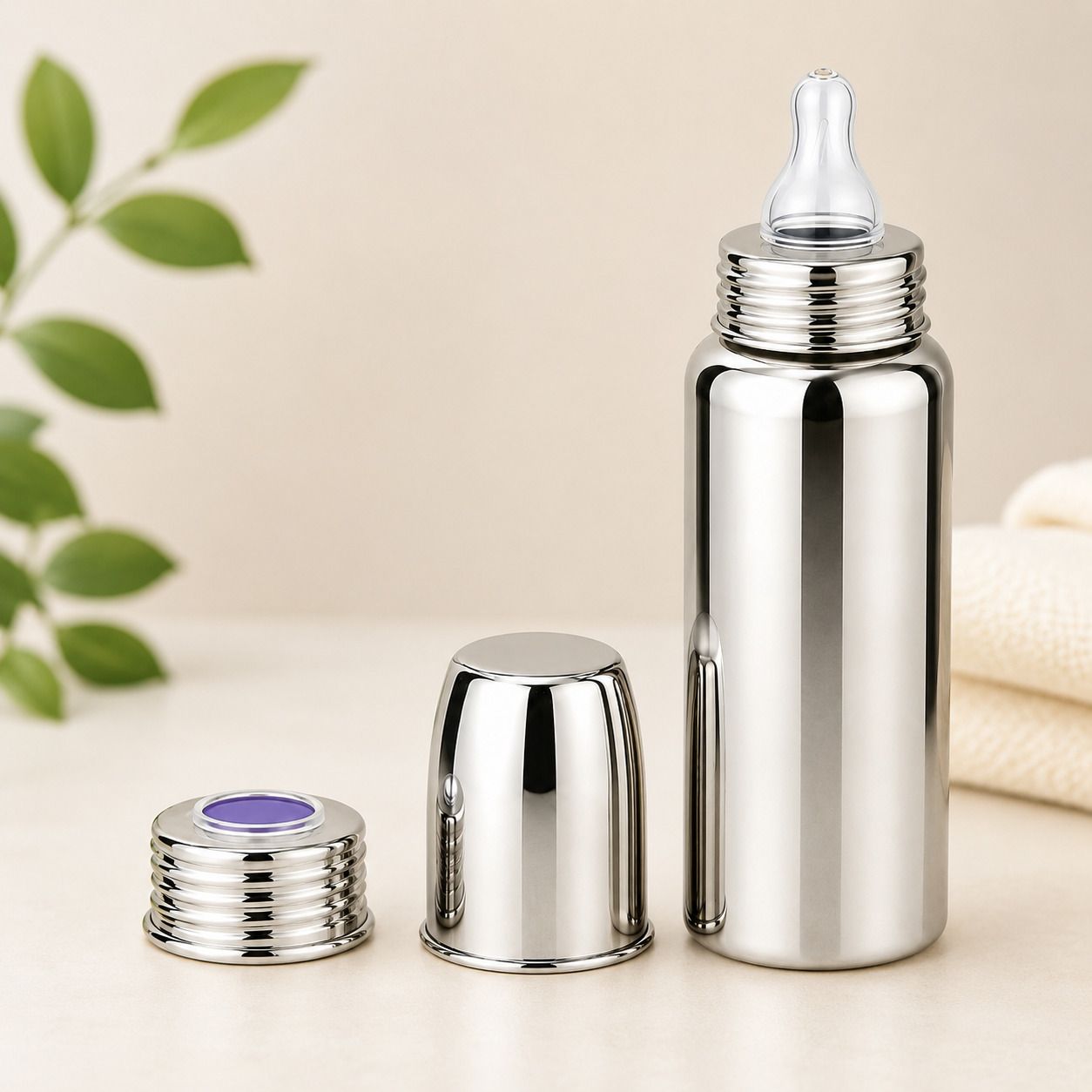 BONNE Stainless Steel Baby Feeding Bottle 250 ml - 250 ml-image-18