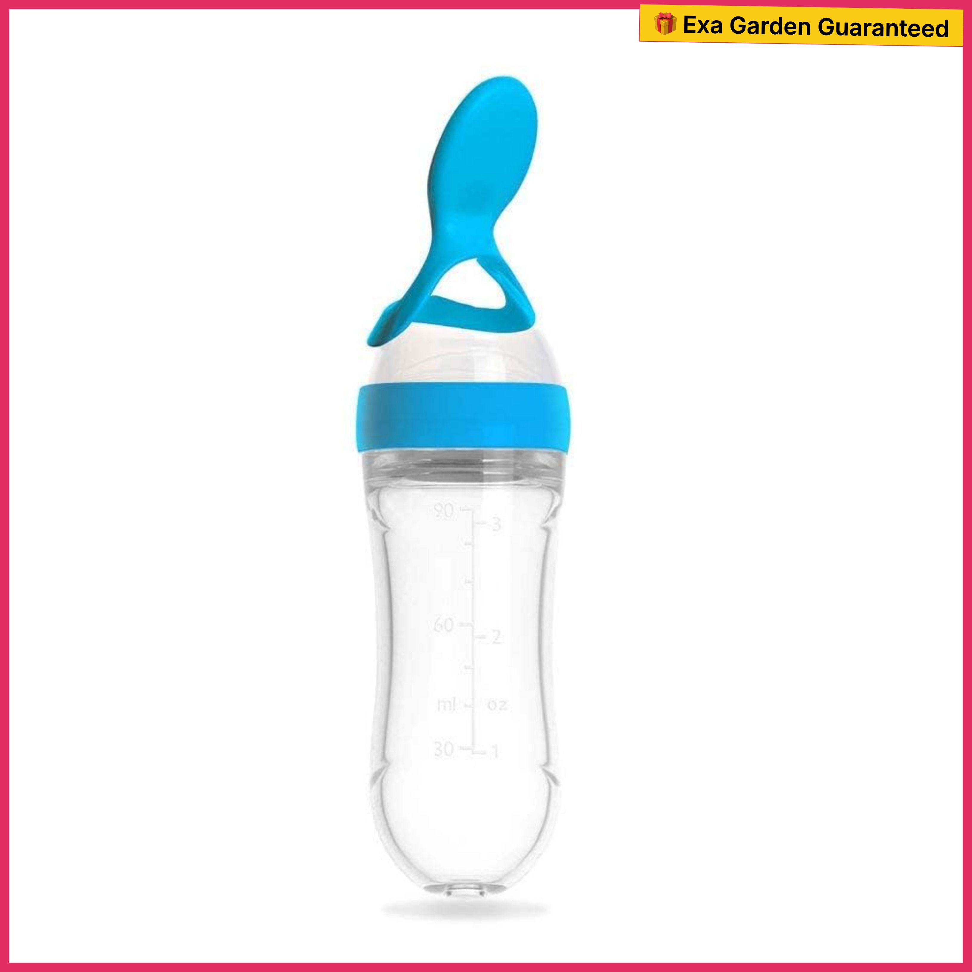 bubblino Squeeze Silicone Baby Spoon Feeder Bottle, BPA-Free,Cereal Feeder (Blue, 90 ml) - 90 ml-picture-41