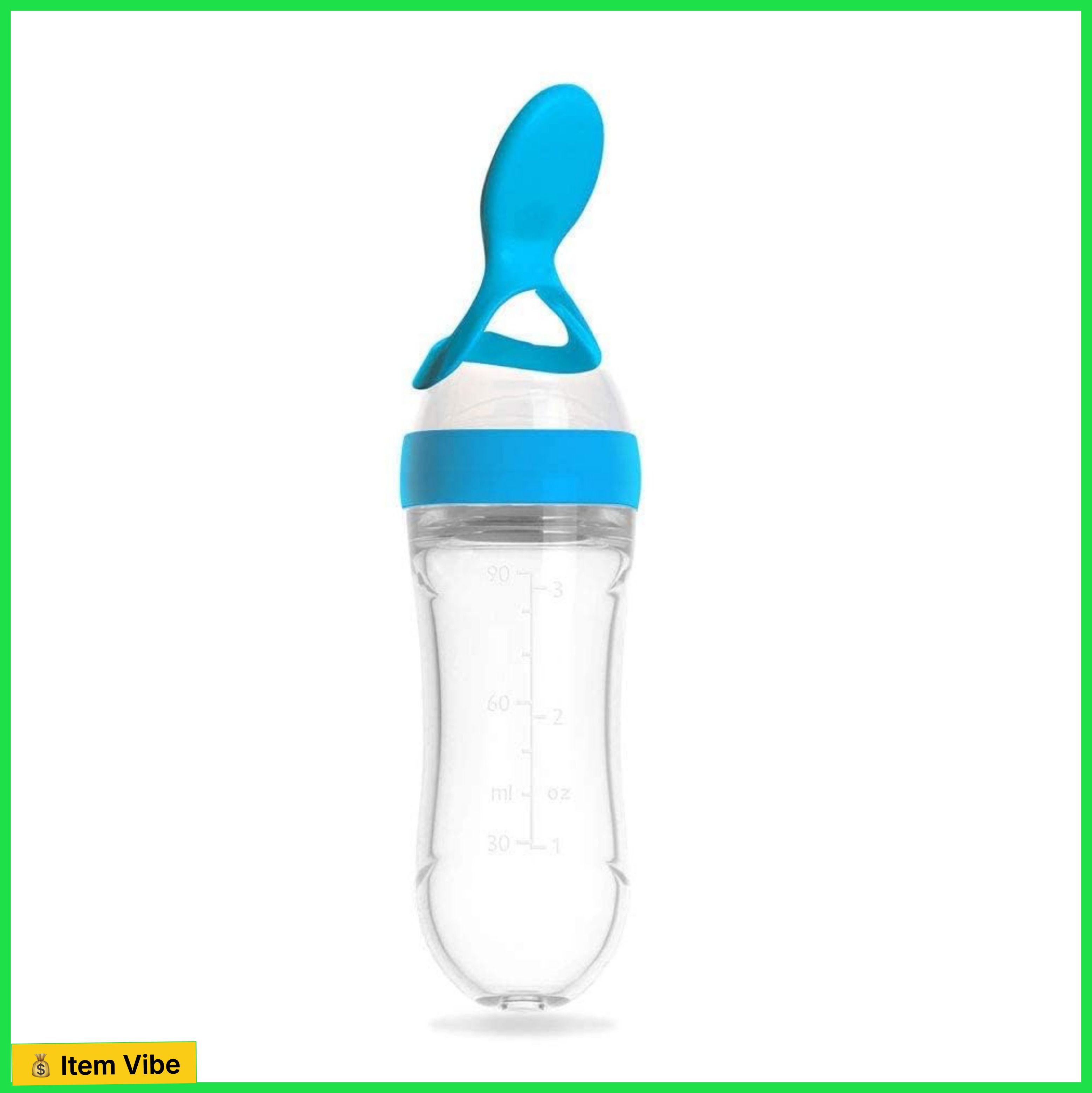 bubblino Squeeze Silicone Baby Spoon Feeder Bottle, BPA-Free,Cereal Feeder (Blue, 90 ml) - 90 ml-picture-34