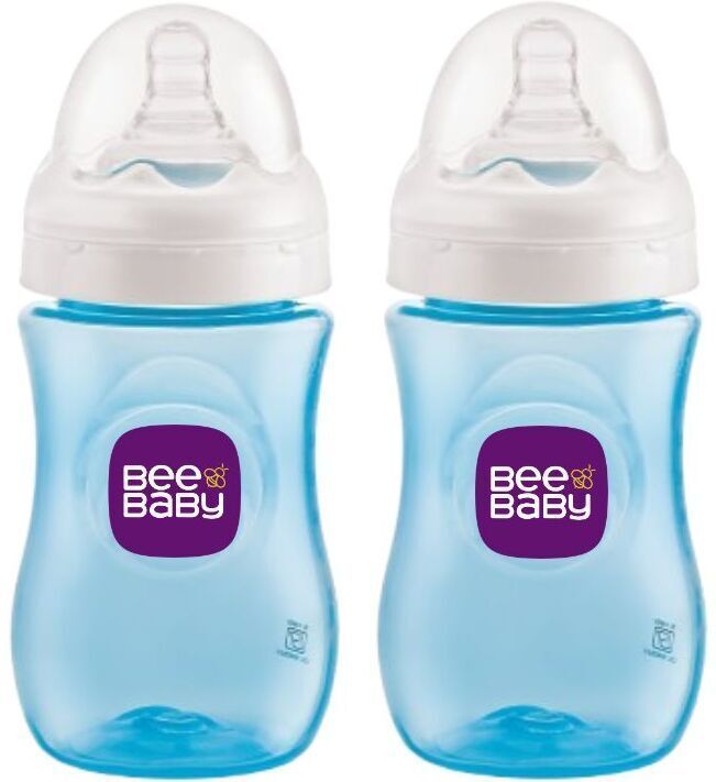beebaby Ease Wide Neck Baby Feeding Bottle, Anti Colic Nipple Milk Bottle, 100%BPA Free. - 300 ml-picture-24