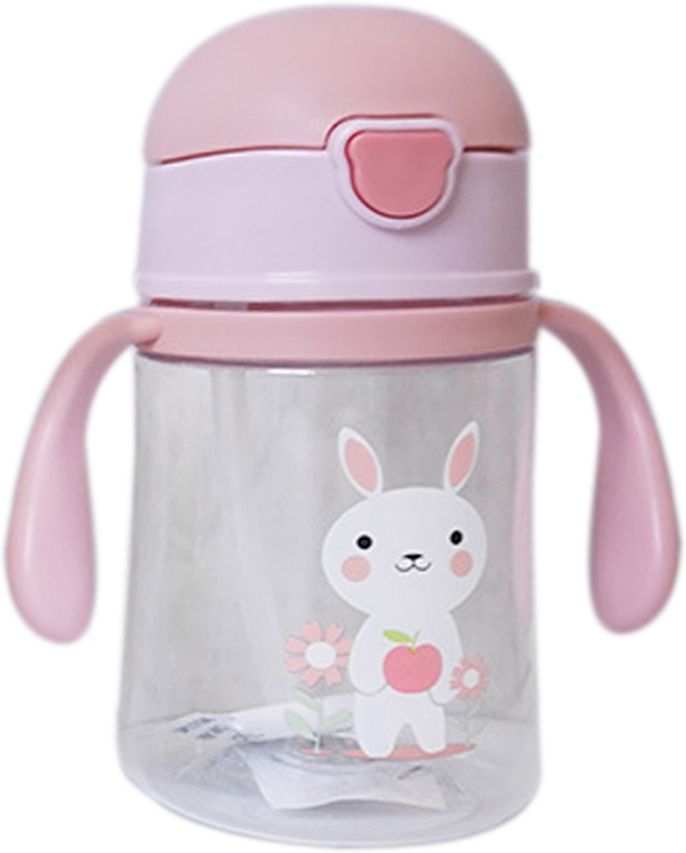 Baby Feeding Silicone Straw Sipper Water Milk Liquids With Handles Feeder Bottle - 350 ml-image-40