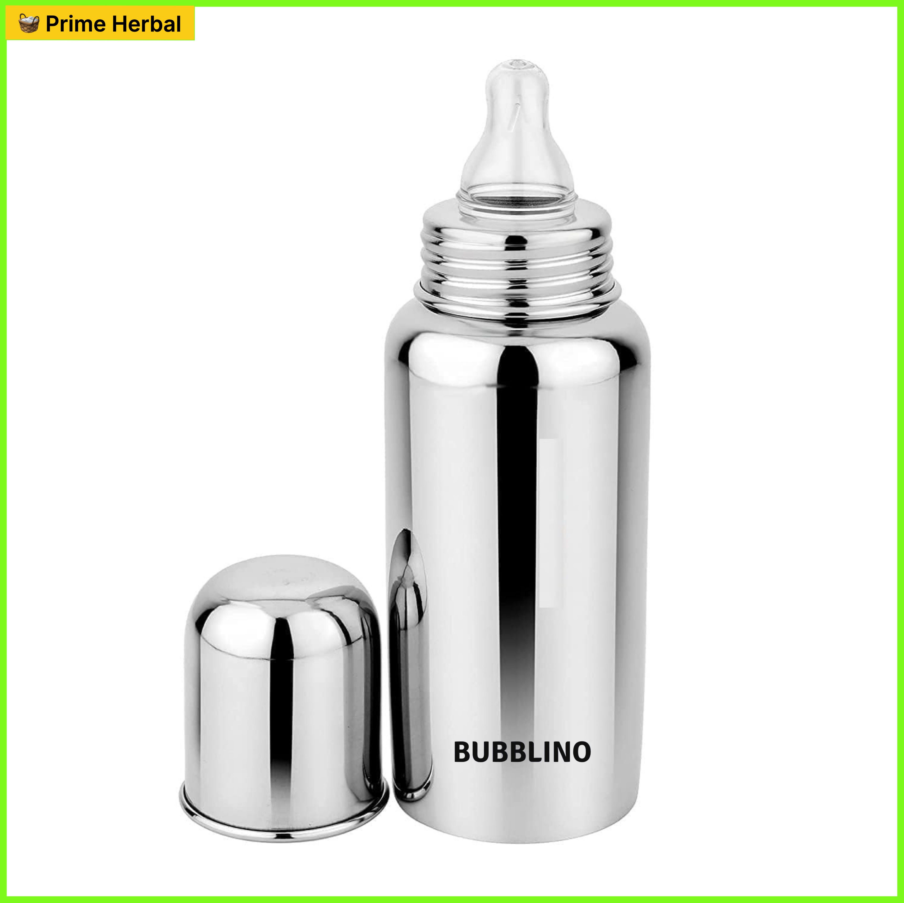 bubblino Premium Stainless Steel Baby Feeding Bottle | 03+Months - 240 ml-picture-29