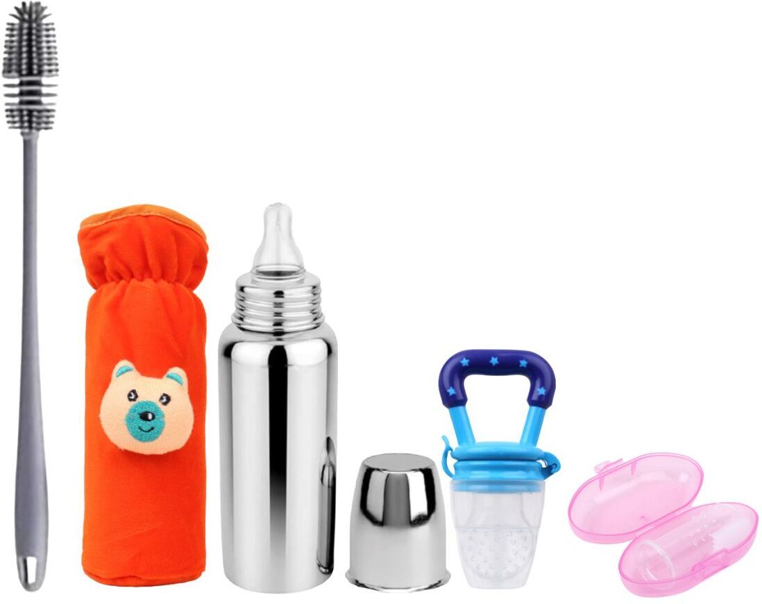 Complete Baby Feeding Bottle Combo with Cleaning Tools - 250 ml-image-19