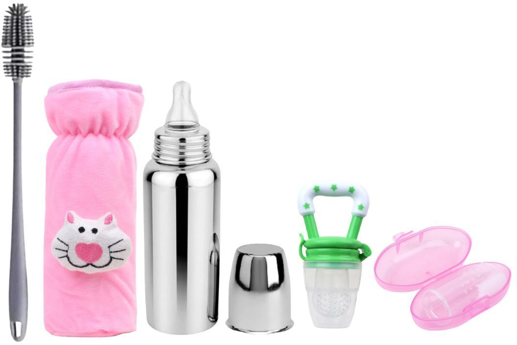 Infant Feeding Bottle Combo with Cleaning Brush & Toothbrush - 250 ml-image-20