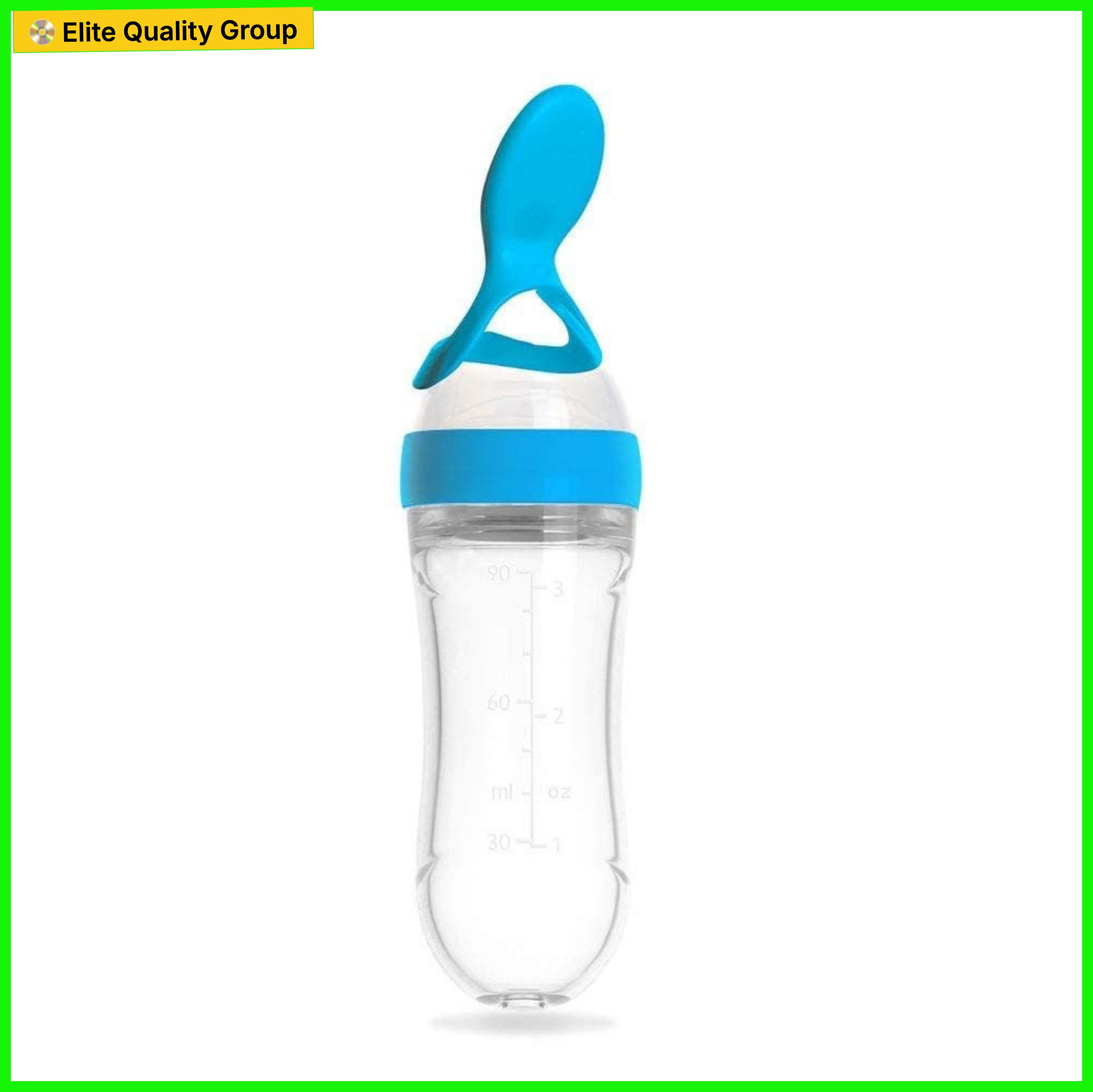 bubblino Squeeze Silicone Baby Spoon Feeder Bottle, BPA-Free,Cereal Feeder (Blue, 90 ml) - 90 ml-picture-10