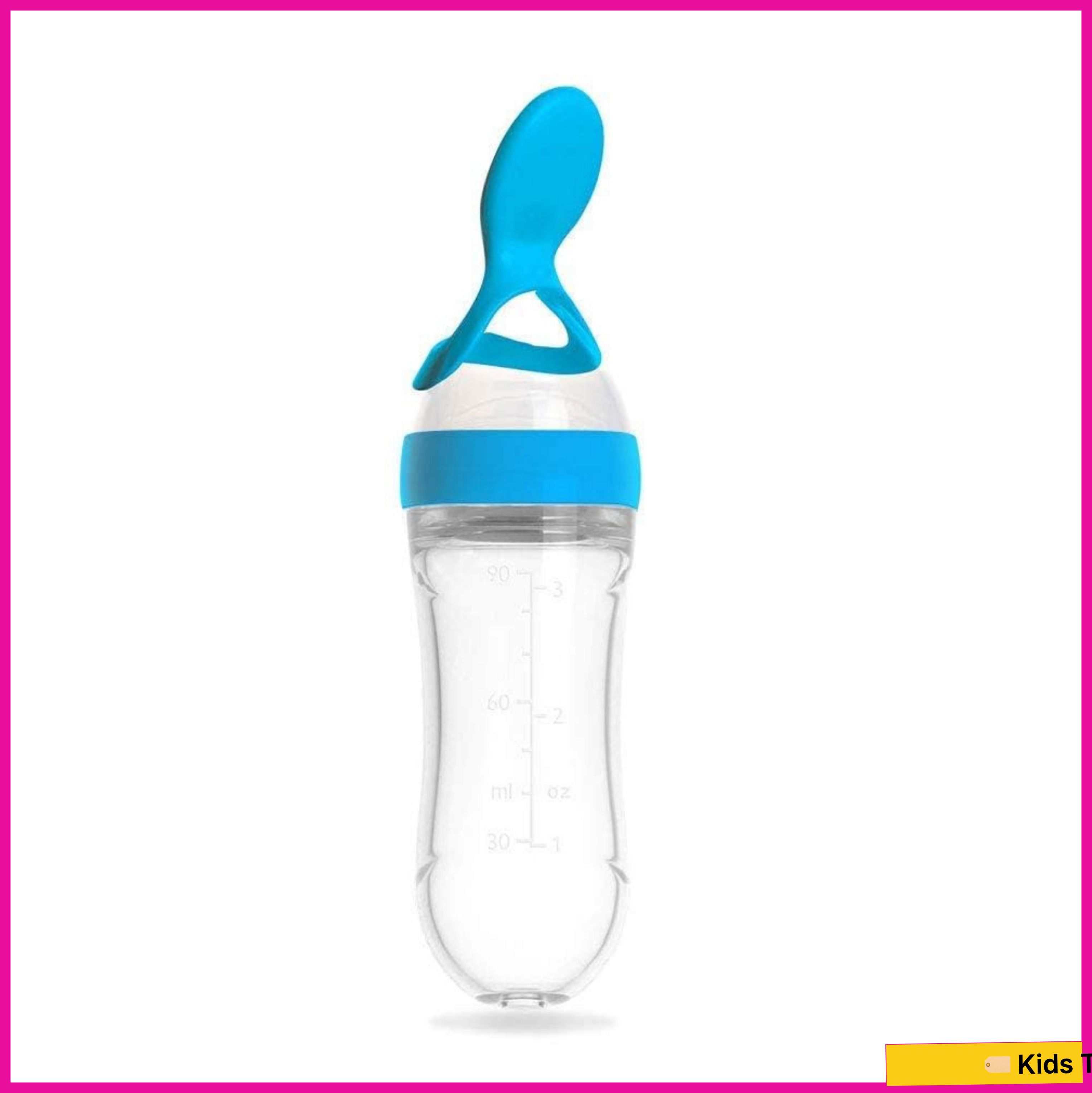 bubblino Squeeze Silicone Baby Spoon Feeder Bottle, BPA-Free,Cereal Feeder (Blue, 90 ml) - 90 ml-picture-25