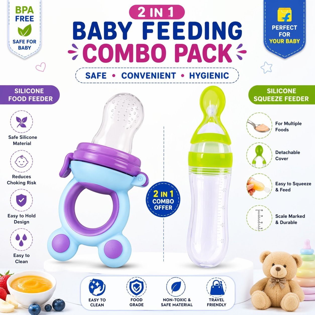 FEEDING BOTTLE & FOOD FEEDER ( PINK) - 90 ml-image-9