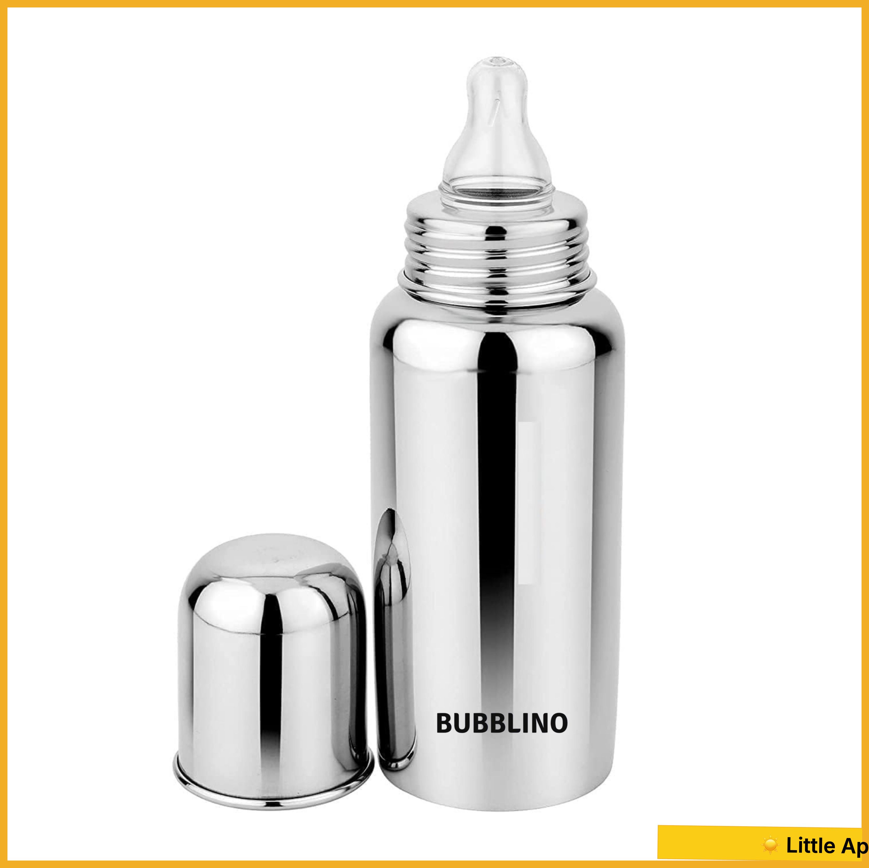 bubblino Premium Stainless Steel Baby Feeding Bottle | 03+Months - 240 ml-picture-37