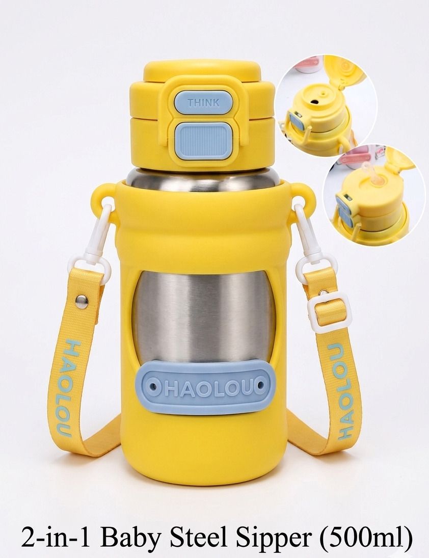 shoppizone Kids Insulated Stainless Steel Sipper Bottle 500ml with Straw-picture-11