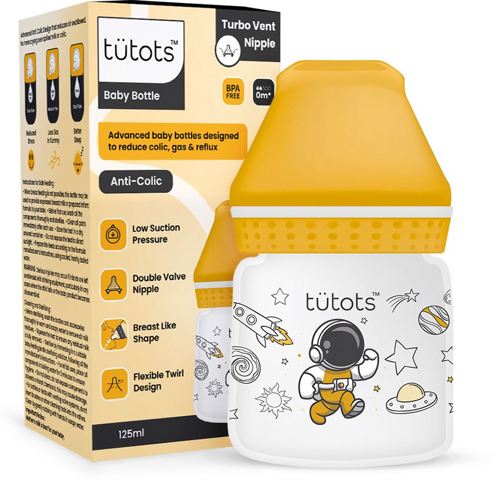 Instinct AntiColic Wide Neck BPA Free Baby Feeding Bottle with Turbo Vent Nipple - 125 ml-image-27