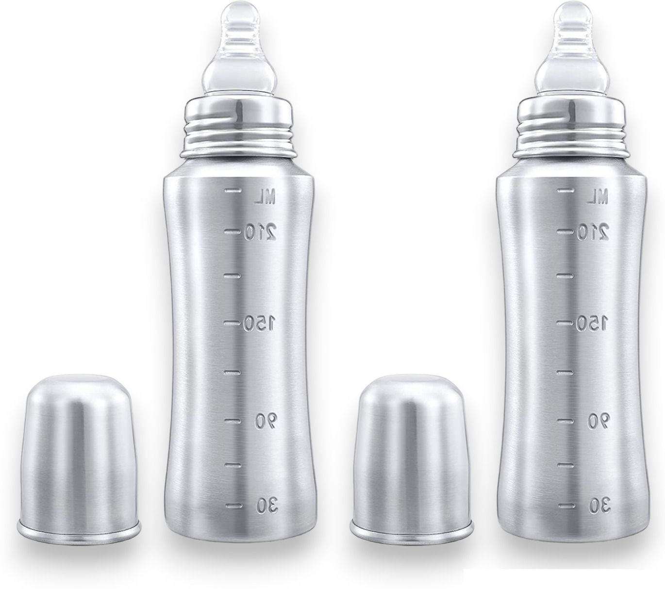 rb point 2 in 1 Use Regular Stainless Steel Baby Feeding Bottle - Food Grade Plastic, Silicone-picture-28