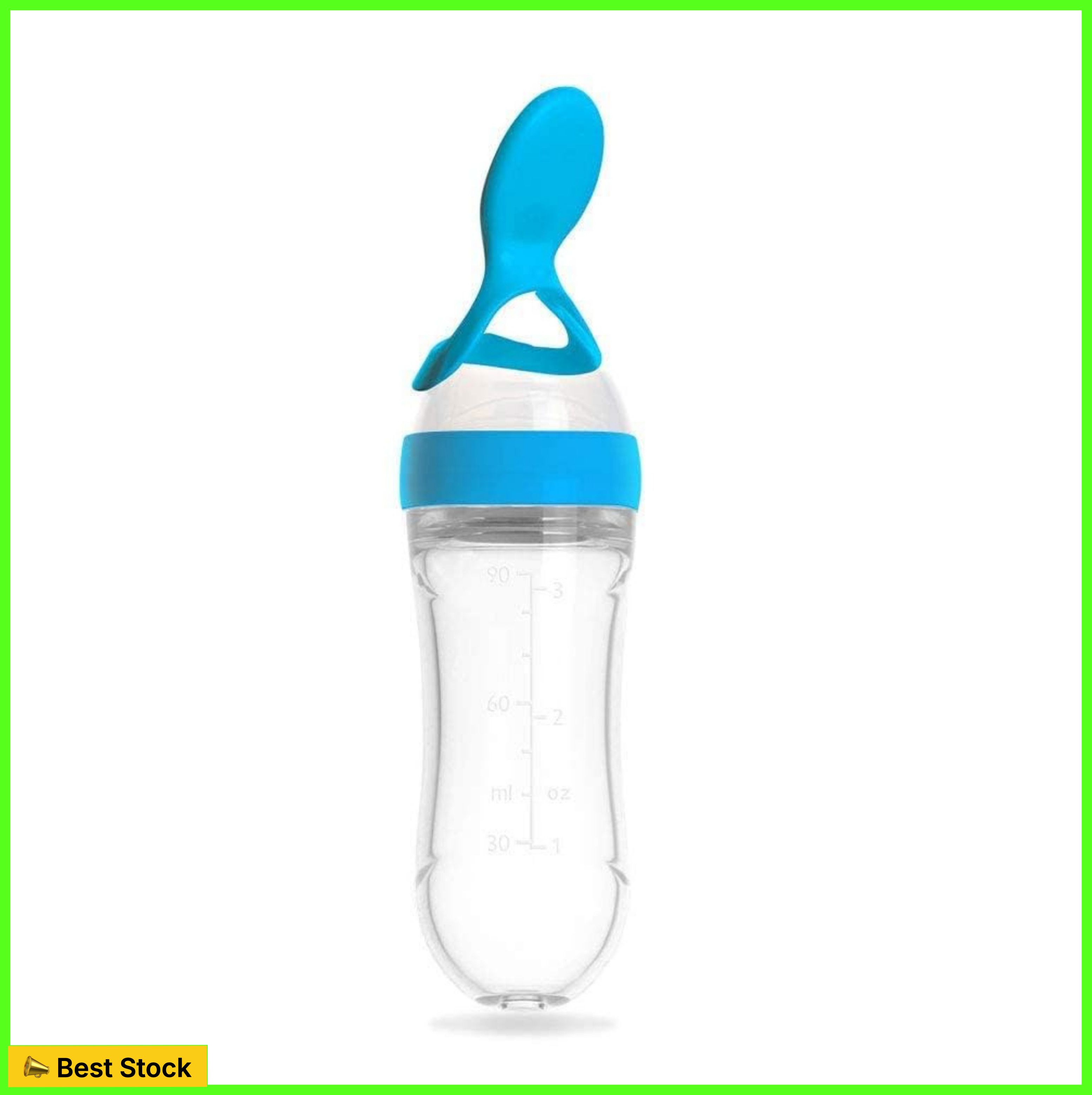 bubblino Squeeze Silicone Baby Spoon Feeder Bottle, BPA-Free,Cereal Feeder (Blue, 90 ml) - 90 ml-picture-40
