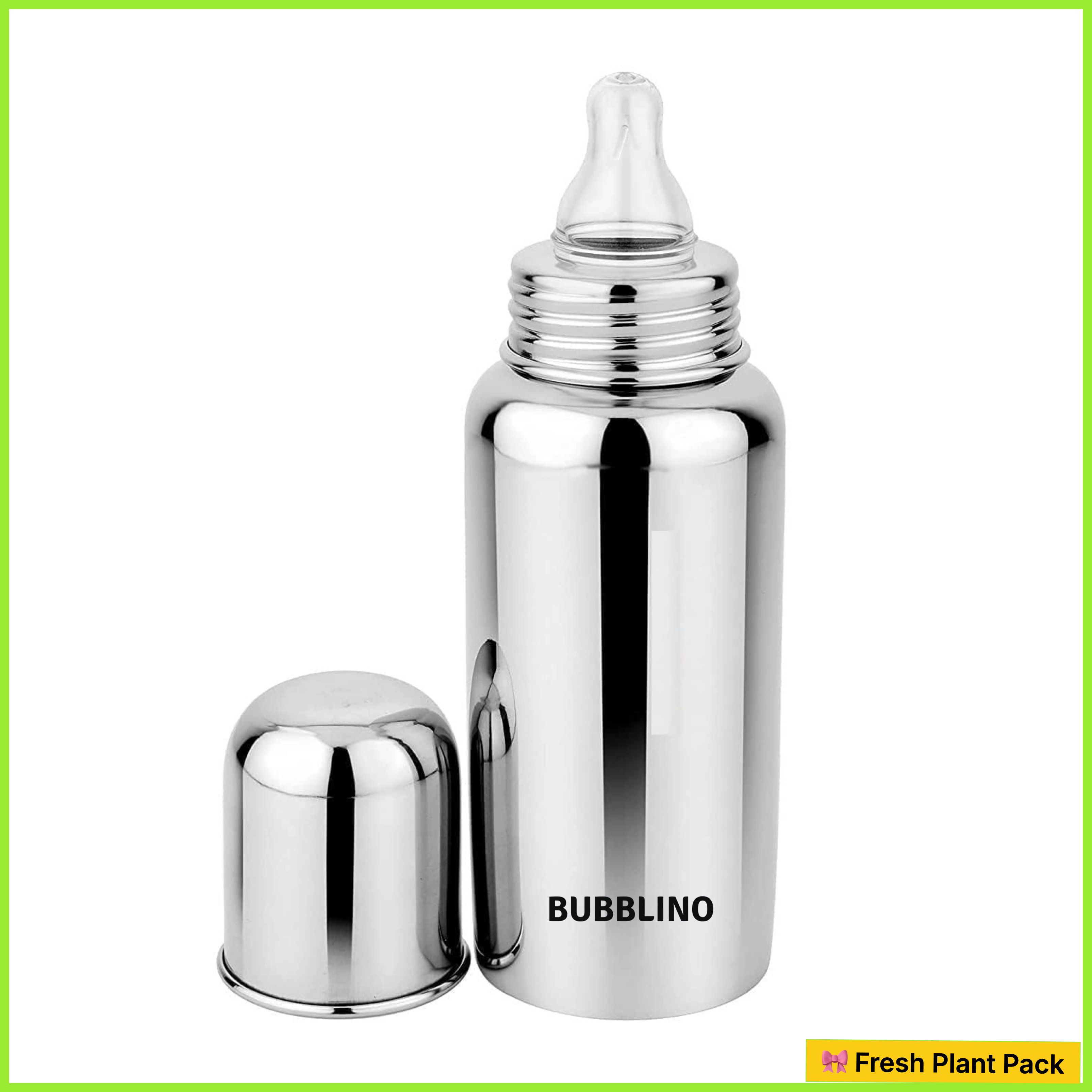 bubblino Premium Stainless Steel Baby Feeding Bottle | 03+Months - 240 ml-picture-30