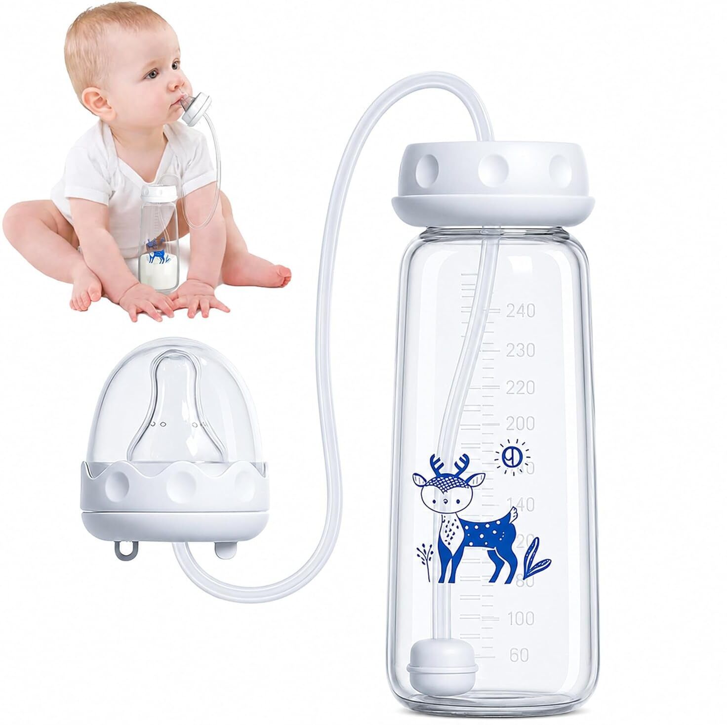 whipbird 3in1 Adjustable Leakproof Hands Free Baby Feeder - 240 ml-picture-16