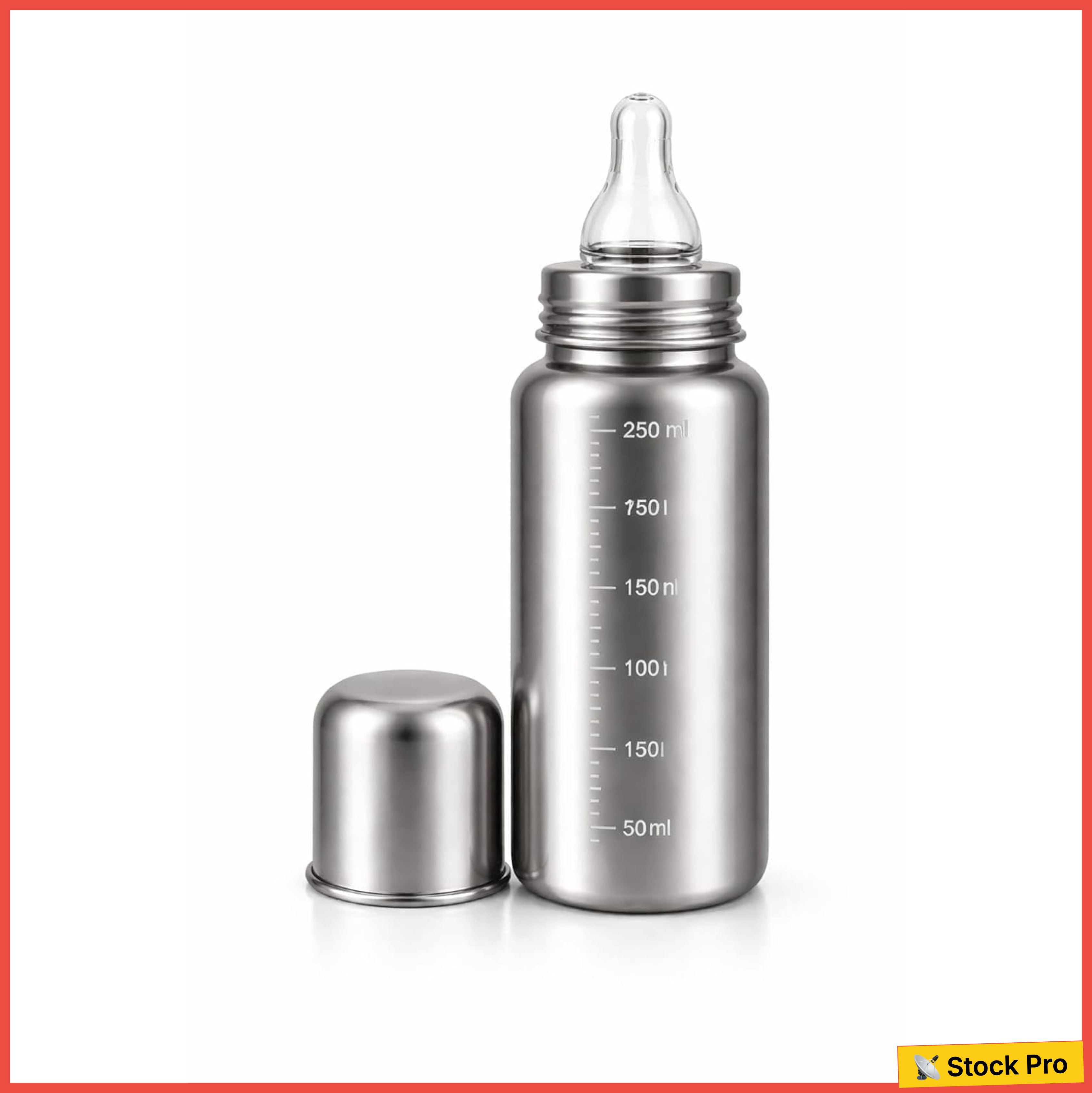 bubblino Premium Stainless Steel Baby Feeding Bottle, Anti-Colic Silicone, BPA-Free - 200 ml-picture-22