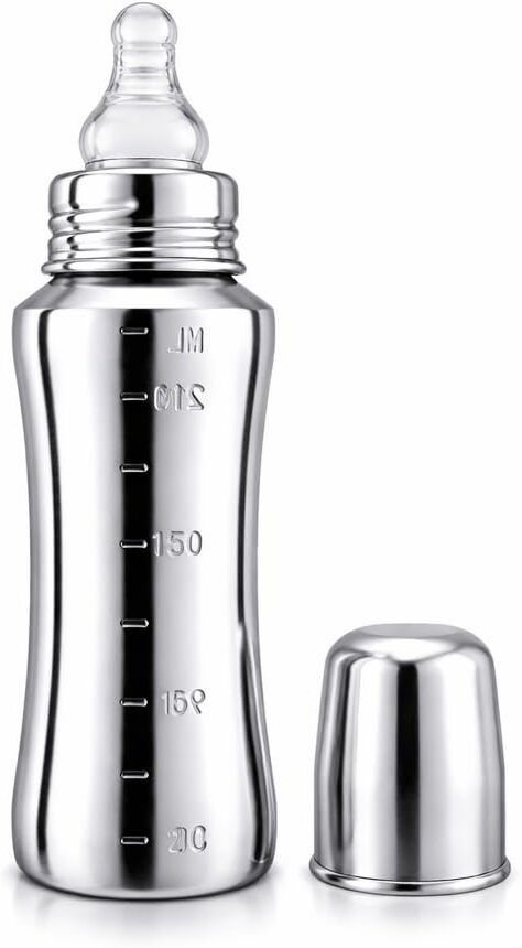 fzaana Baby Feeding Bottle with Internal ML Marking &Face Changing Keychain Toy 3 faces - 250 ml-picture-31