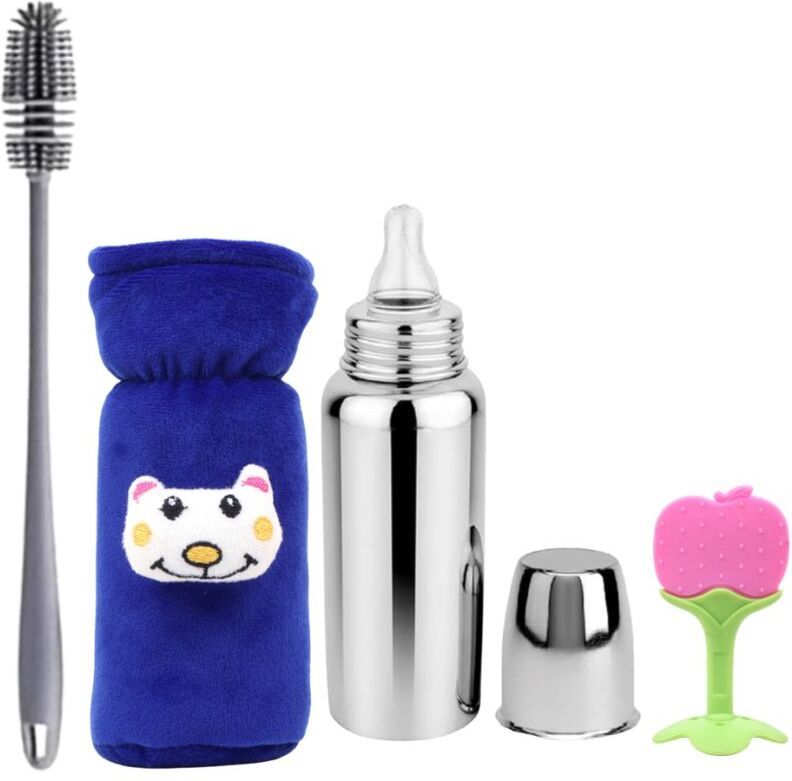 uniecrounekids BPA Free Baby Bottle Cleaning Brush Set with Silicone Nipple Cleaner Tool - 250 ml-picture-20