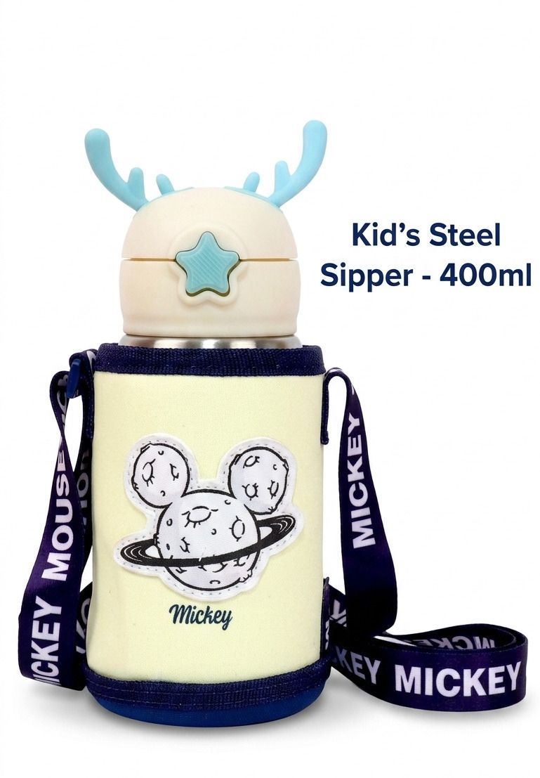 shoppizone Insulated 400ml Stainless Steel Kids Sipper Bottle with Straw-picture-18