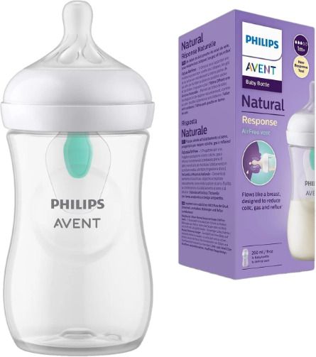 Natural Response Baby Bottle | 1m+ age | BPA free | Pack of 1 - 260 ml (White) - 260 ml-image-15
