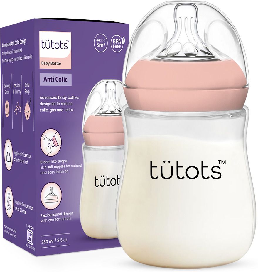 Comfort Anti-Colic Wide Neck BPA Free Baby Bottle with Spiral Nipple - 250 ml-image-31