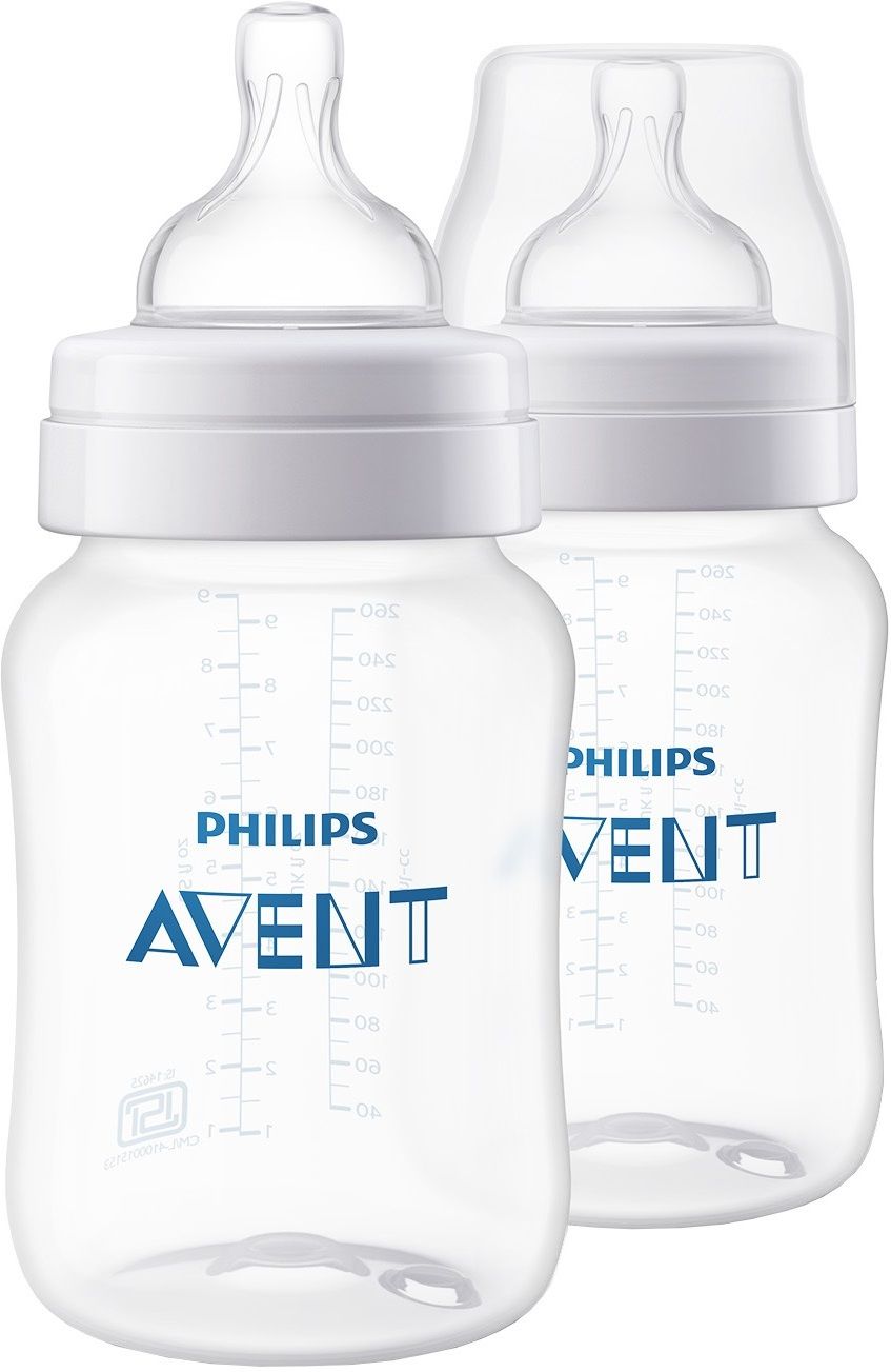 Anti-Colic Baby Bottle SCY103/20 | 1m+ age | BPA free | Pack of 2 - 260 ml