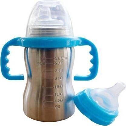 Thermal Insulation Stainless Steel Baby Feeding Bottle -290 ml (Blue) - 290 ml-image-10