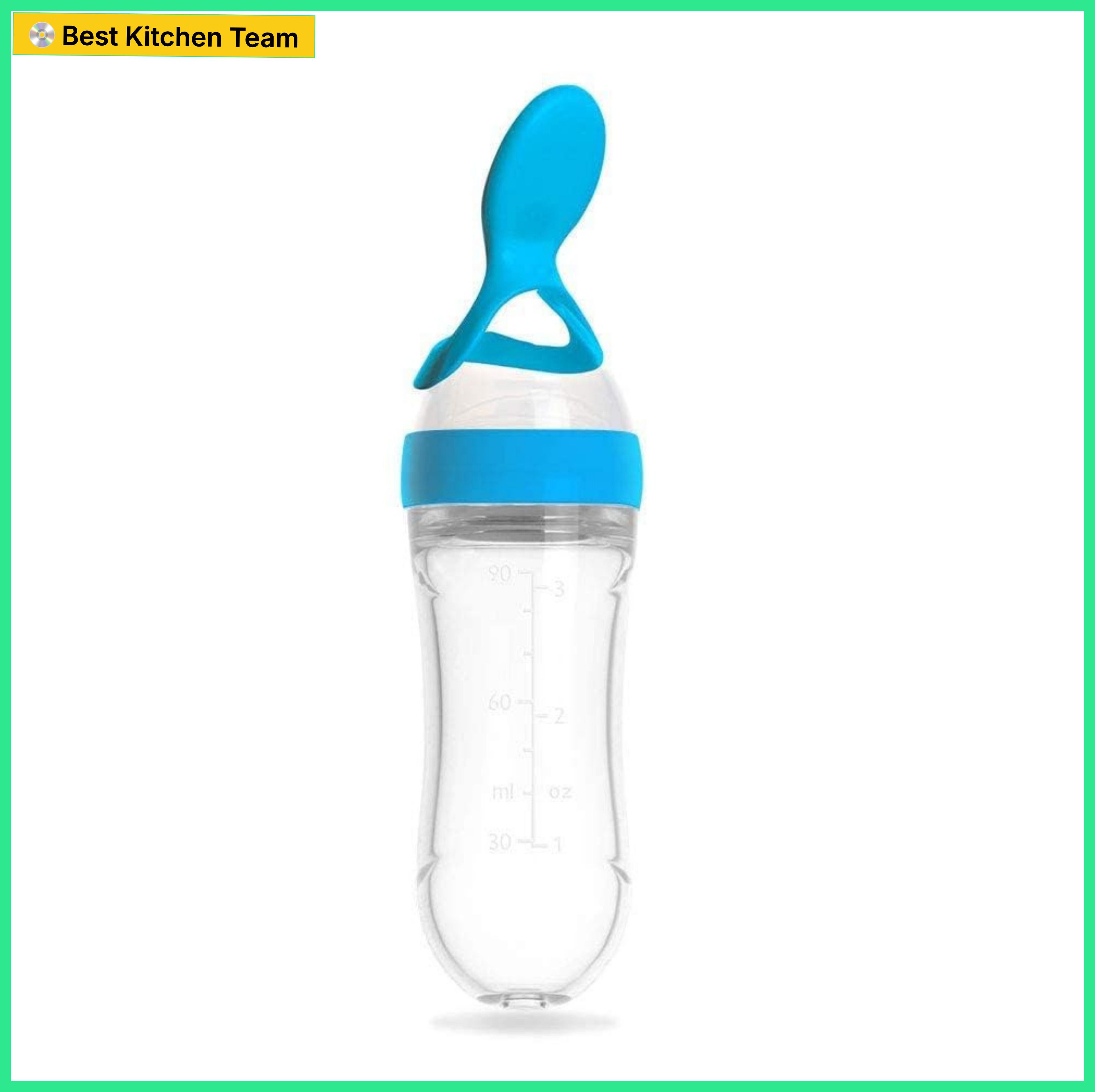 bubblino Squeeze Silicone Baby Spoon Feeder Bottle, BPA-Free,Cereal Feeder (Blue, 90 ml) - 90 ml-picture-31