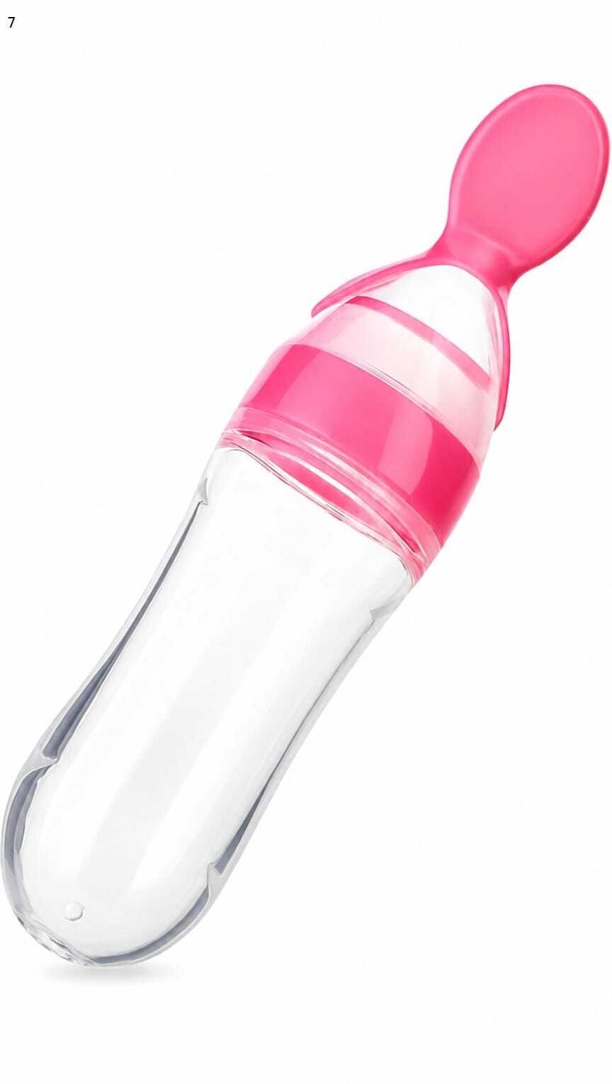 Silicone Baby Feeder || Squeeze Spoon Bottle || Infant Food Container - SILICONE-image-28