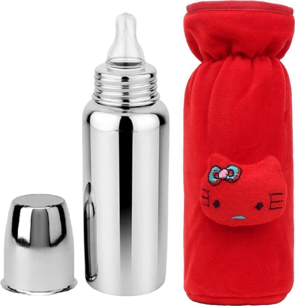 Baby feeding bottle ,BPA Free, Anti-colic, Plastic-Free, 250ml,(Stainless Steel) - 250 ml-image-8