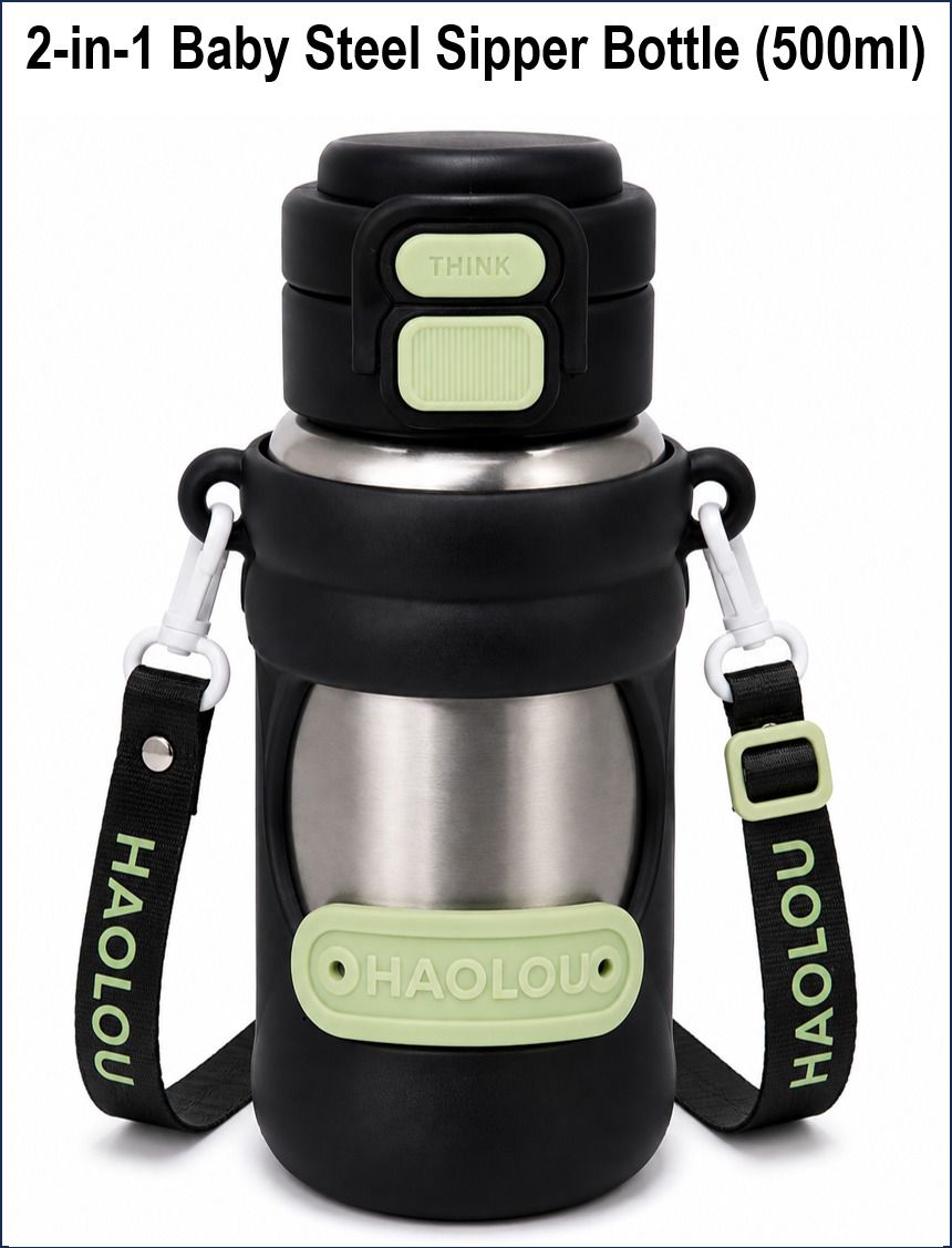 shoppizone Kids Insulated Stainless Steel Sipper Bottle 500ml with Straw-picture-8