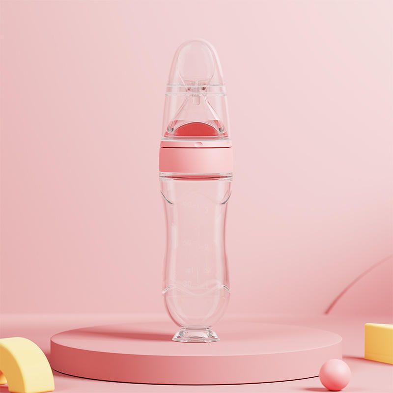 happy baby Baby Rice & Food Bottle PC Soft Head Squeeze Type Bottle Food Grade - 90 ml-picture-23