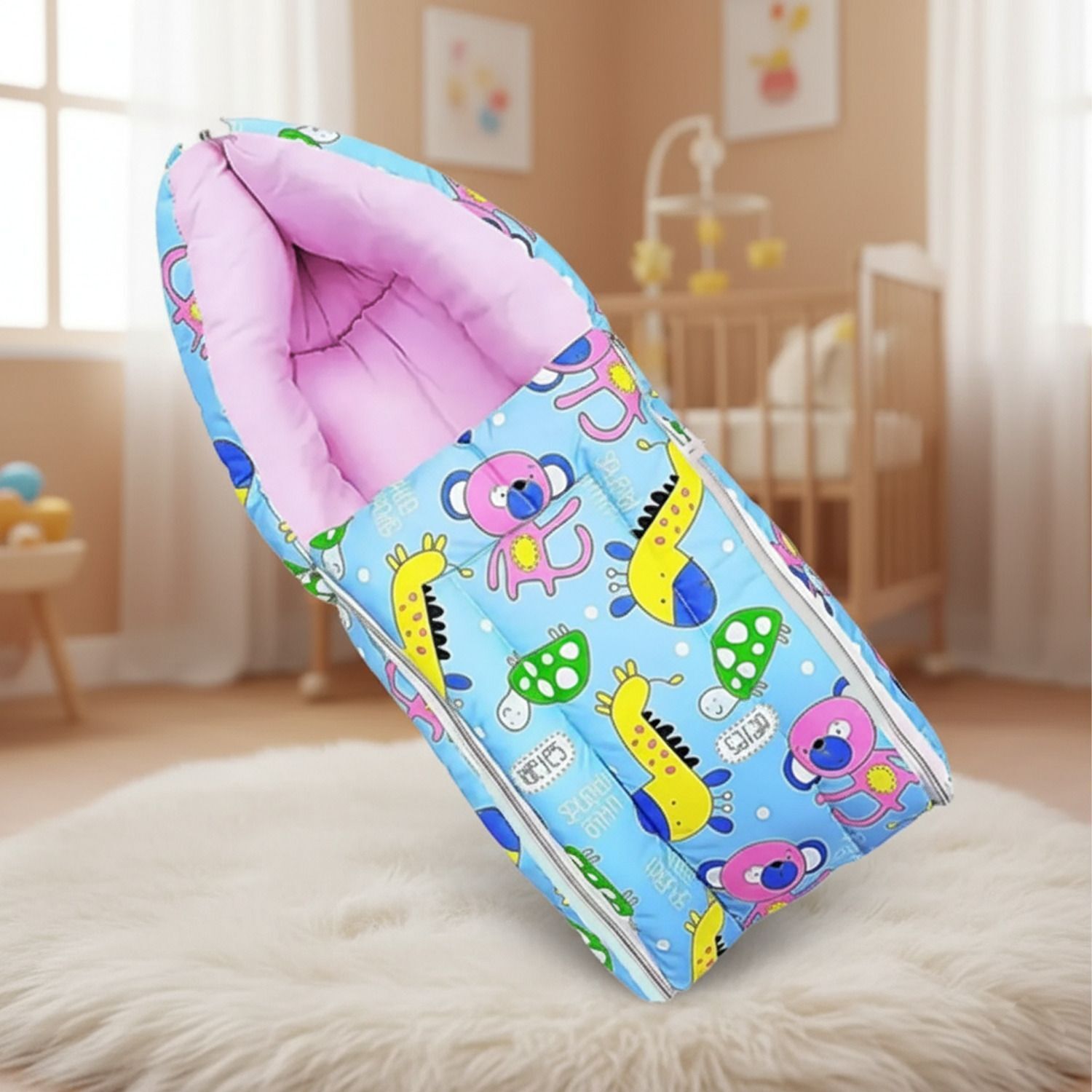 shri paduka Baby Sleeping Bag & Carry Nest (0–12 Month) Foldable,Travel-Friendly Baby Bed Bunting Bag-picture-26
