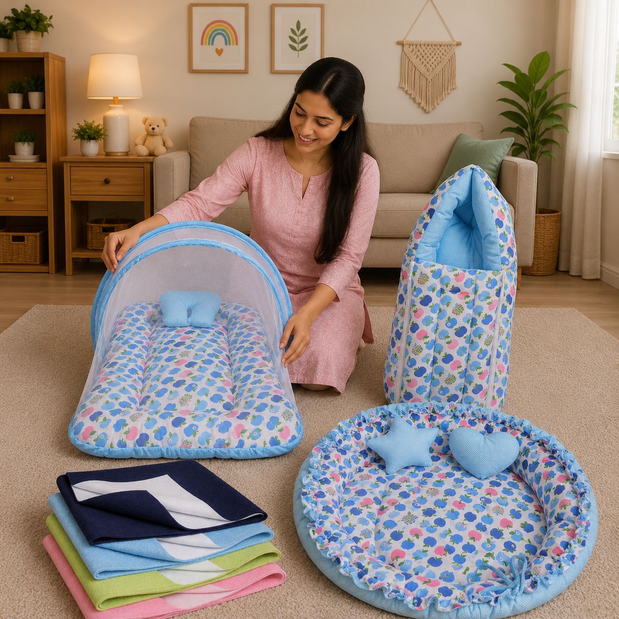babytoons Cotton Baby Bed Sized Bedding Set-picture-22