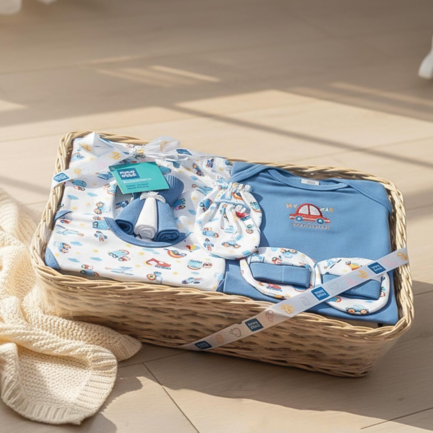 meemee New Born Baby Gift Set for Girls, Boys | Baby Shower Clothing Hamper-picture-15