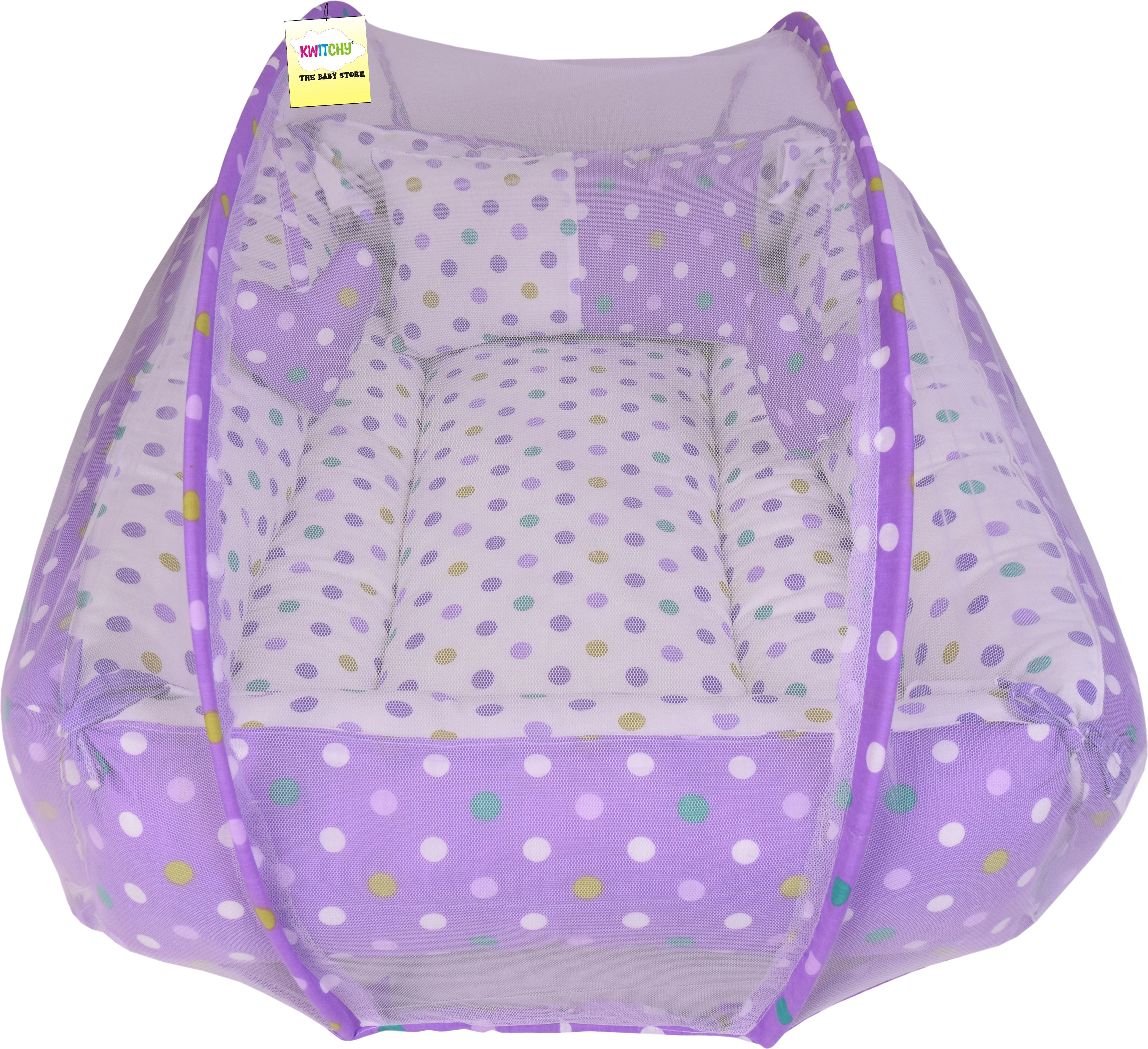 toddylon New Born Baby Bedding Set Reversible Mattress with Pillow & Mosquito Net Bed-picture-18
