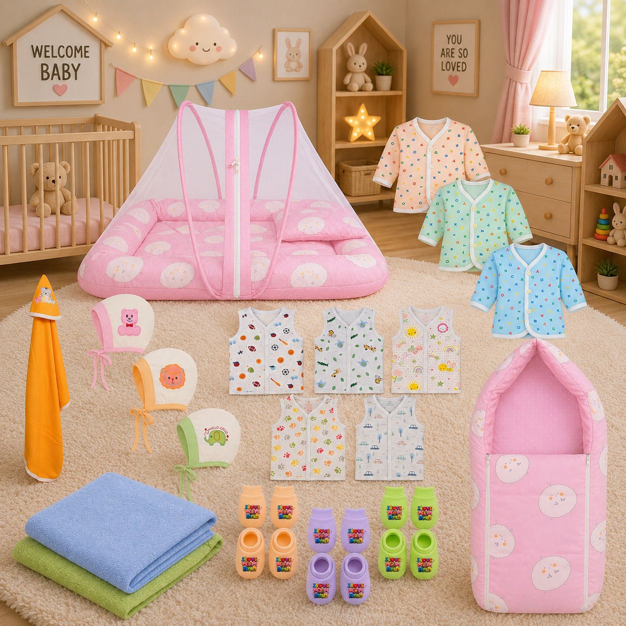 babytoons New Born Baby Complete Essential Gift Combo Pack-picture-22