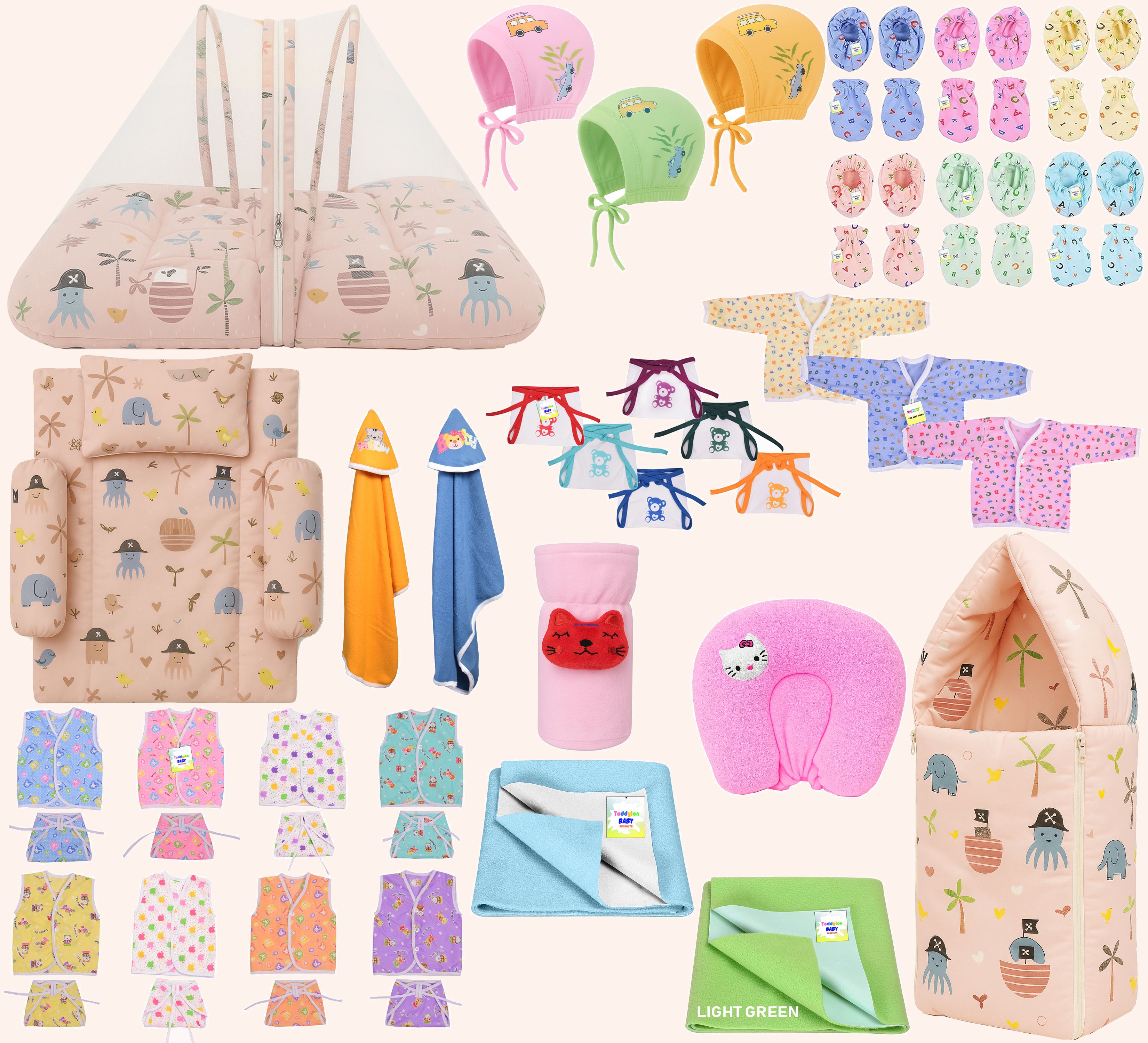 babytoons New Born Baby Bedding & Clothing Combo Kit-picture-42