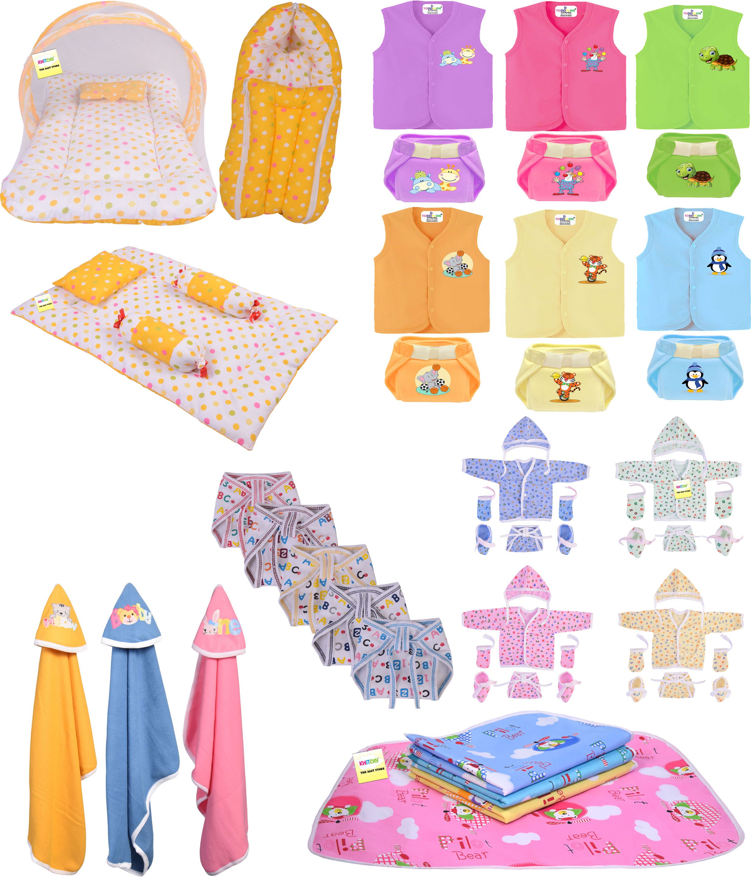 kwitchy New Born Baby Care Essential Bedding Set Combo-picture-14