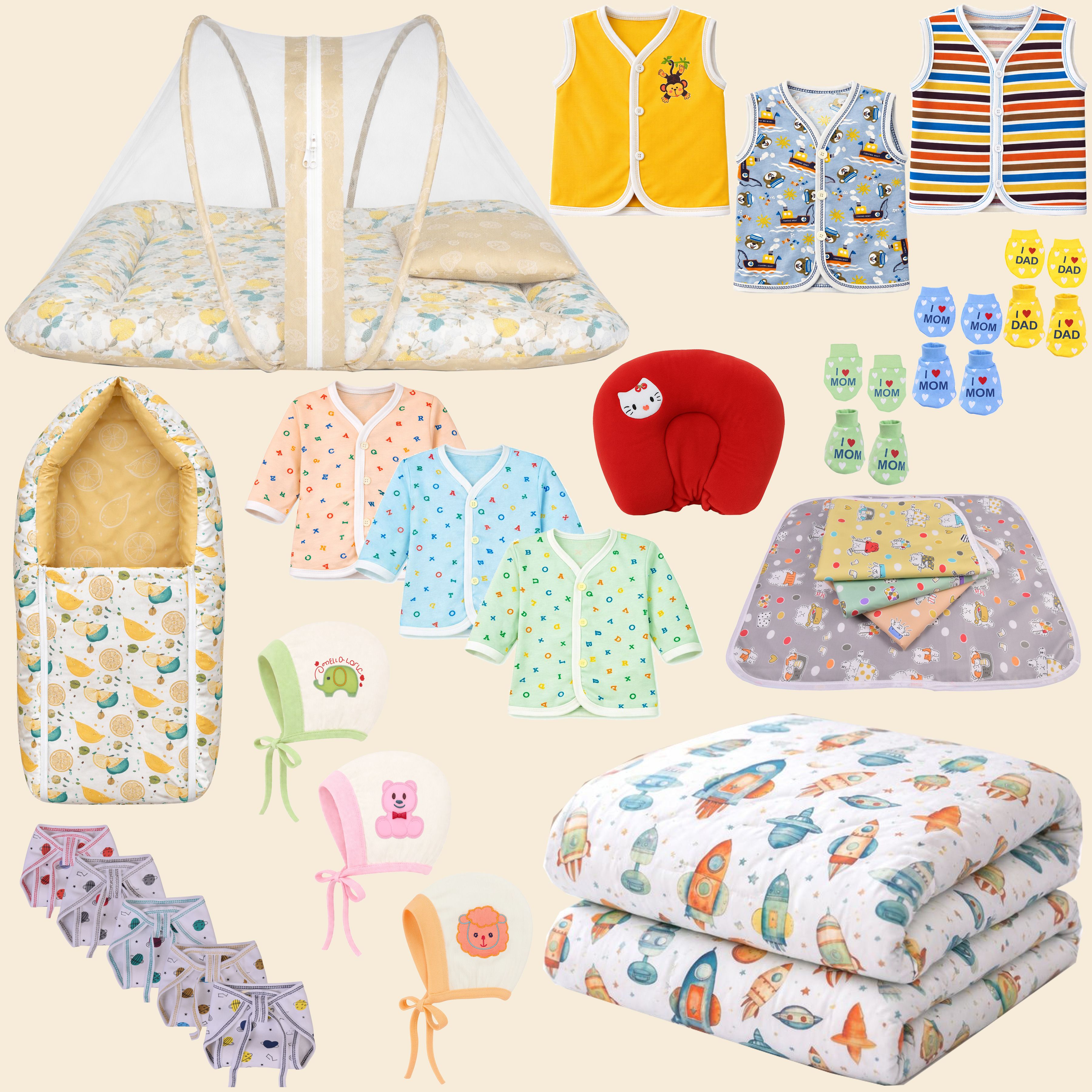 kwitchy New Born Baby Boys & Baby Girls Welcome Kit 28 Daily Needs item In 1 Kit-picture-47