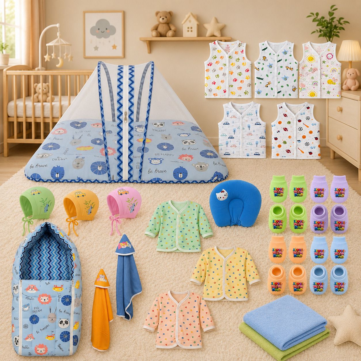 New Born Baby Welcome 26 Item Kit Combo-image-20