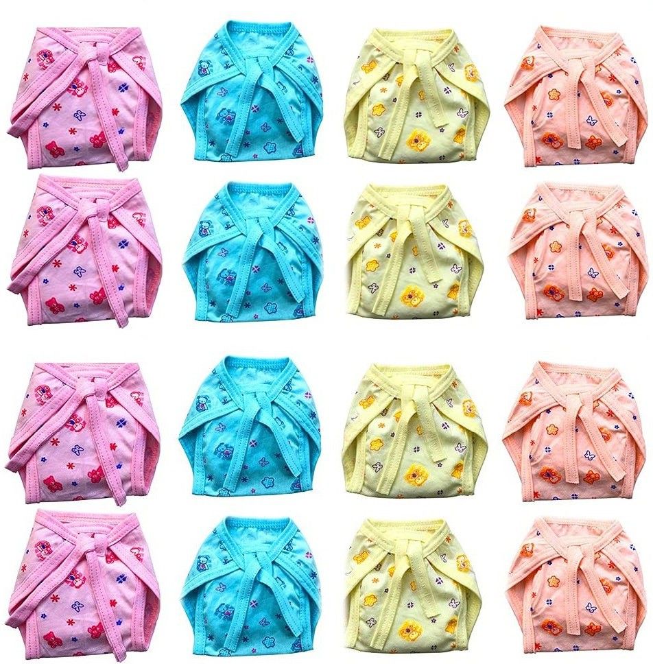 New Born Baby Care Cloth Combo set of 16 Nappy (langot) hosieary material