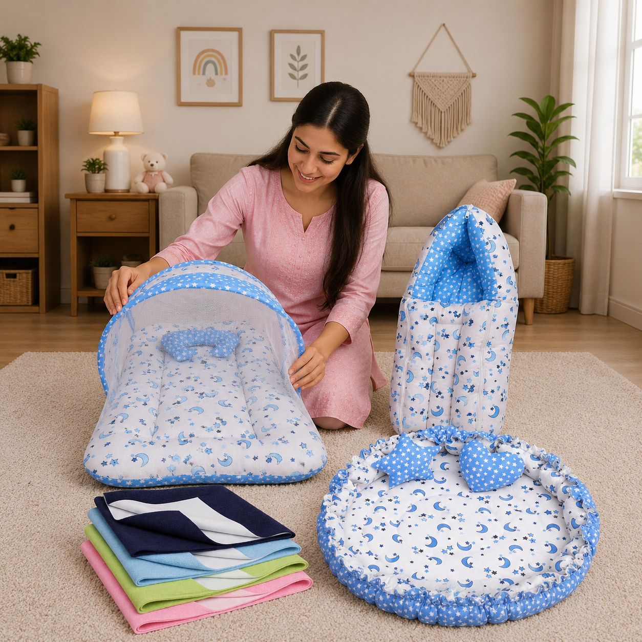 funtus Cotton Baby Bed Sized Bedding Set-picture-17