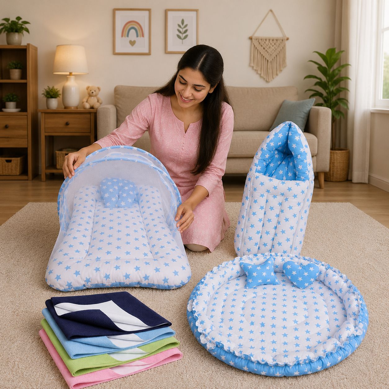 kwitchy New Born Baby Complete Bedding Set Combo Pack-picture-23