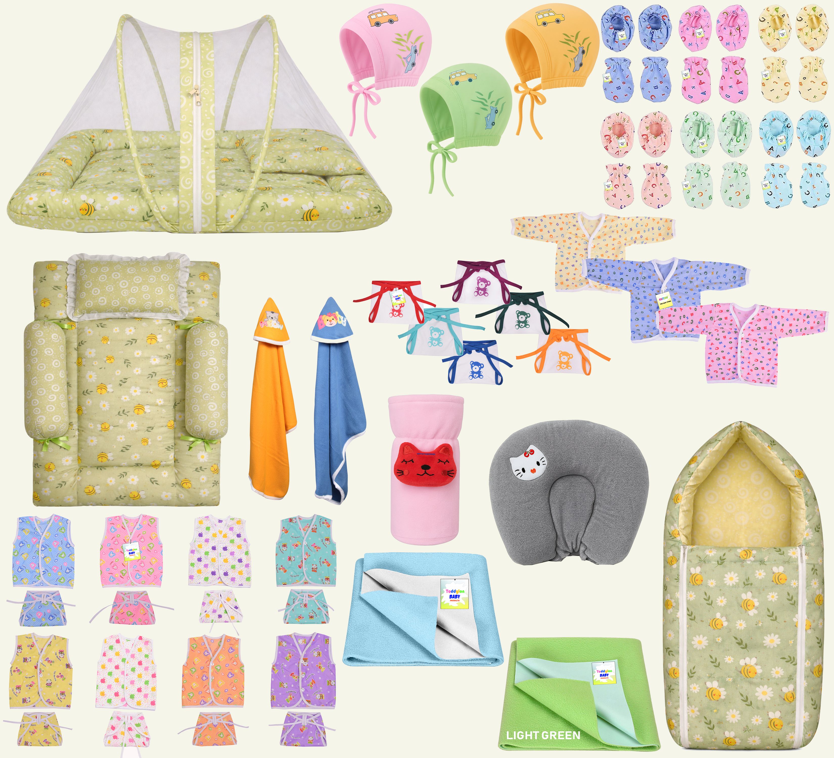 babytoons New Born Baby Bedding & Clothing Combo Kit-picture-44