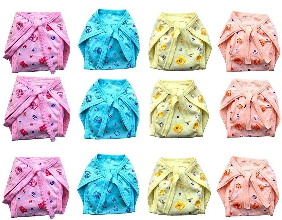 New Born Baby Care Cloth Combo set of 12 Nappy (langot) hosieary material