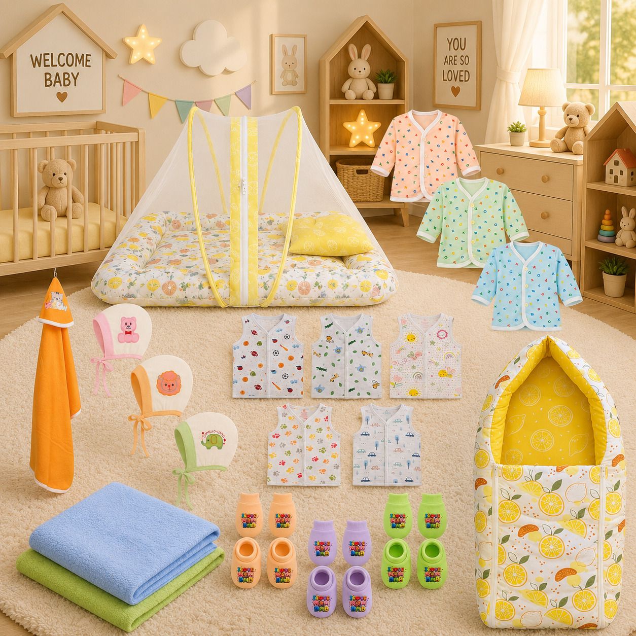 babytoons New Born Baby Complete Essential Gift Combo Pack-picture-11