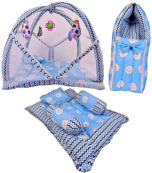 kwitchy New Born Baby Bed Mattress Mosquito Net Sleeping Bag Gadda Set Nest Bed-picture-5