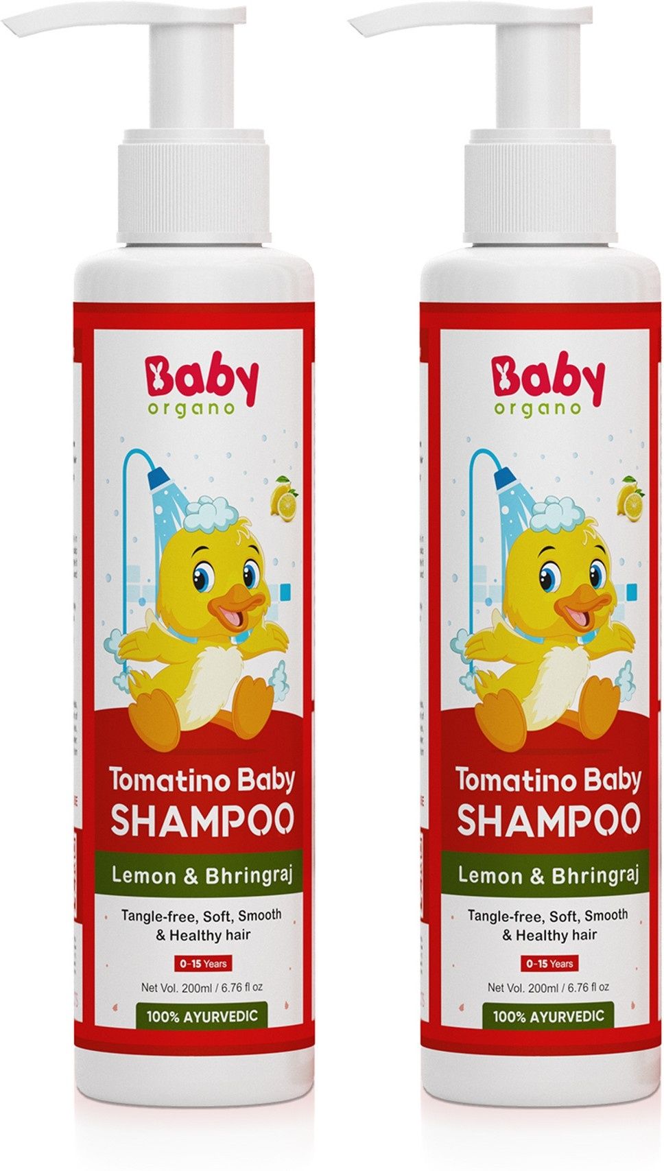 Mild & Gental Baby Shampoo Lemon & Bringraj for Healthy Baby Hair 200ml Pack 2-image-46